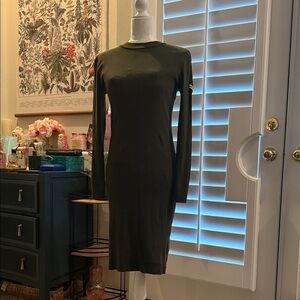Forever 21 Dark Green Long Sleeve Dress